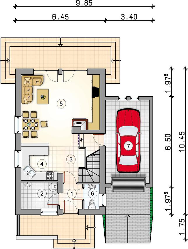 Rzut parteru POW. 0,0 m²