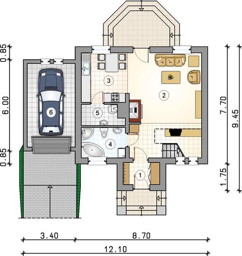 Rzut parteru POW. 0,0 m²