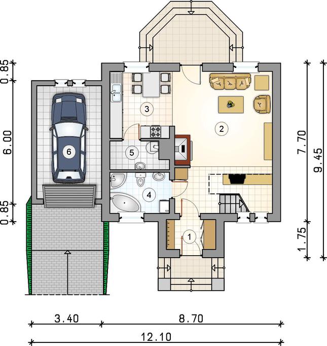 Rzut parteru POW. 0,0 m²