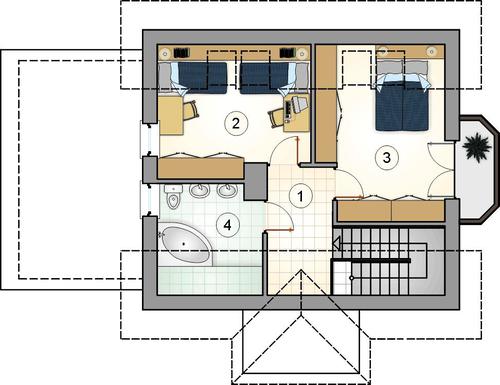 Rzut poddasza POW. 0,0 m²