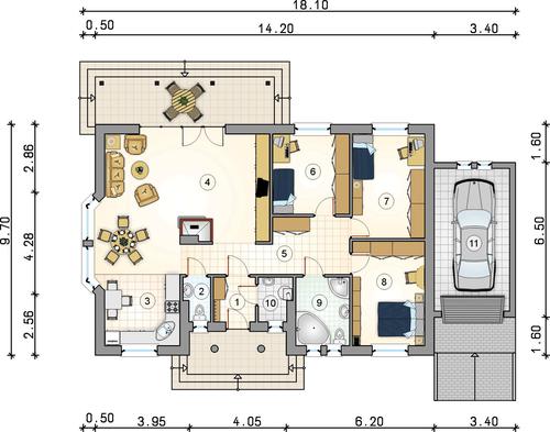 Rzut parteru POW. 0,0 m²