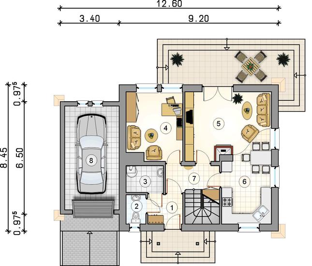 Rzut parteru POW. 0,0 m²