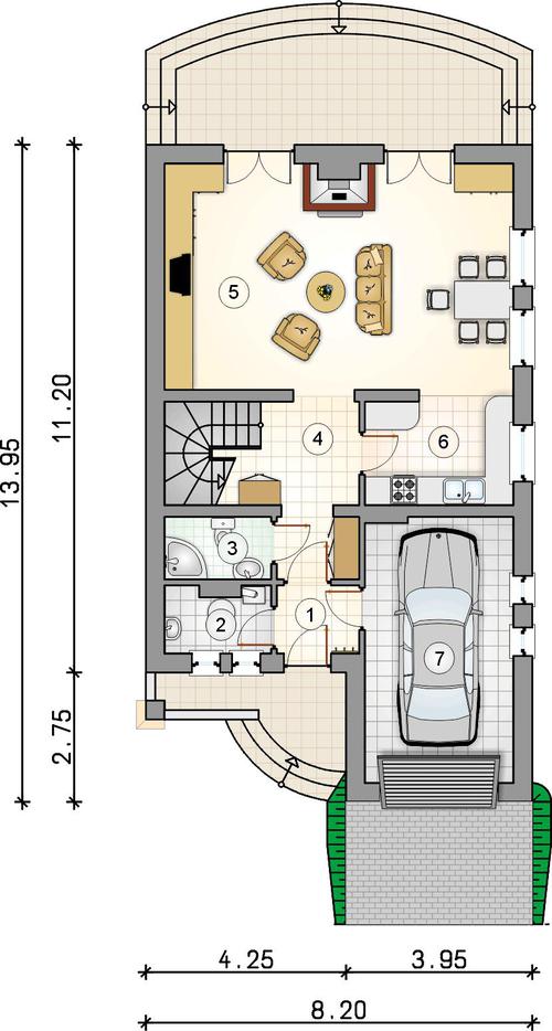 Rzut parteru POW. 0,0 m²