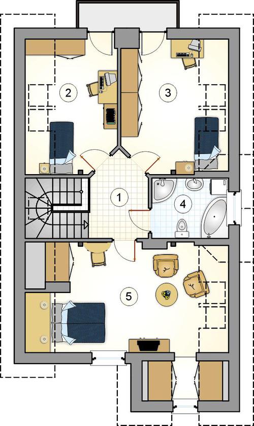 Rzut poddasza POW. 0,0 m²