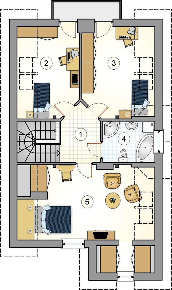 Rzut poddasza POW. 0,0 m²