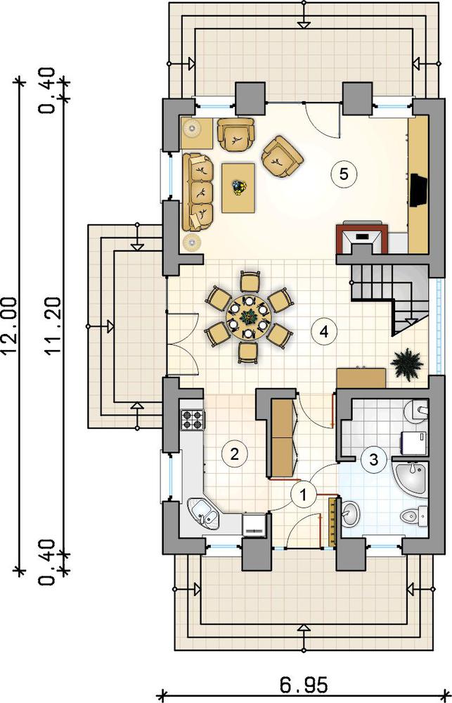 Rzut parteru POW. 0,0 m²
