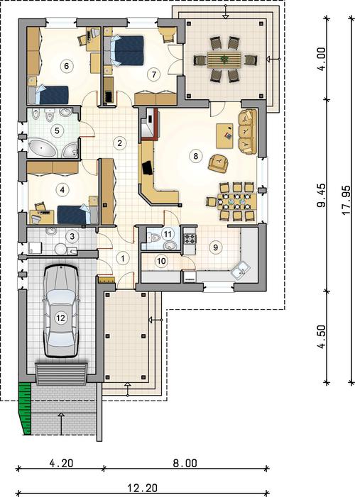 Rzut parteru POW. 0,0 m²