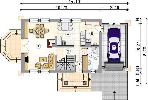 Rzut parteru POW. 0,0 m²
