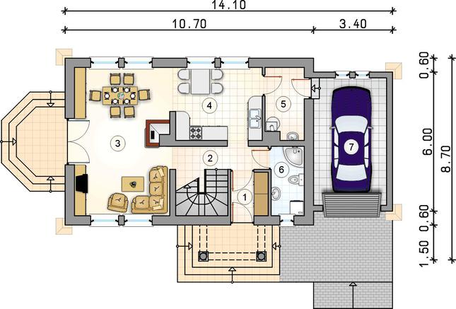 Rzut parteru POW. 0,0 m²