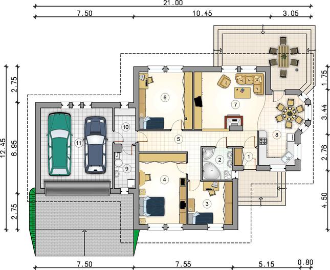 Rzut parteru POW. 0,0 m²
