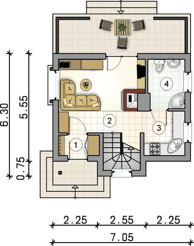 Rzut parteru POW. 0,0 m²