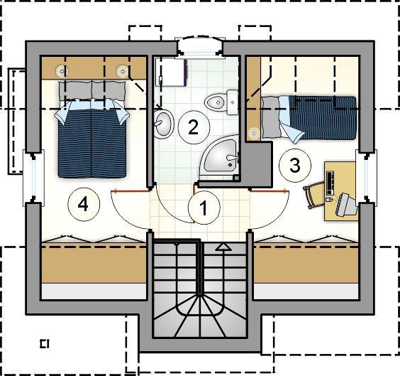 Rzut poddasza POW. 0,0 m²