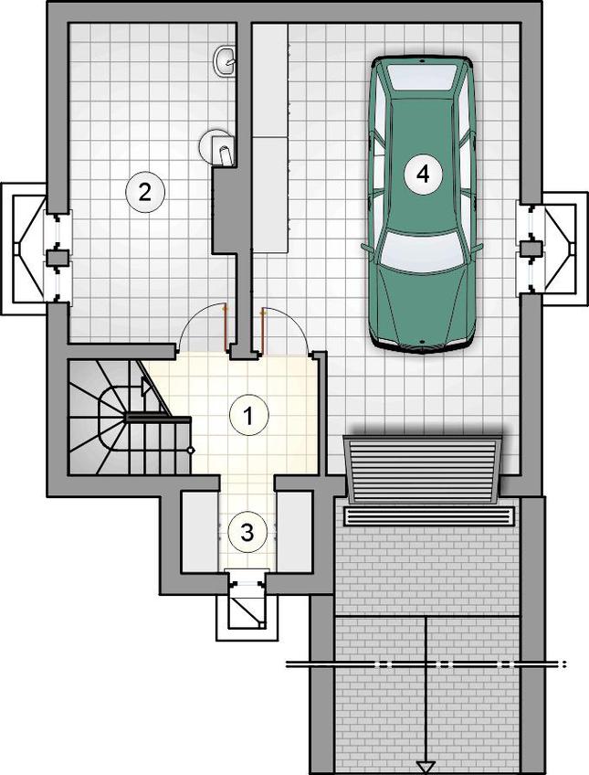 Rzut piwnicy POW. 0,0 m²