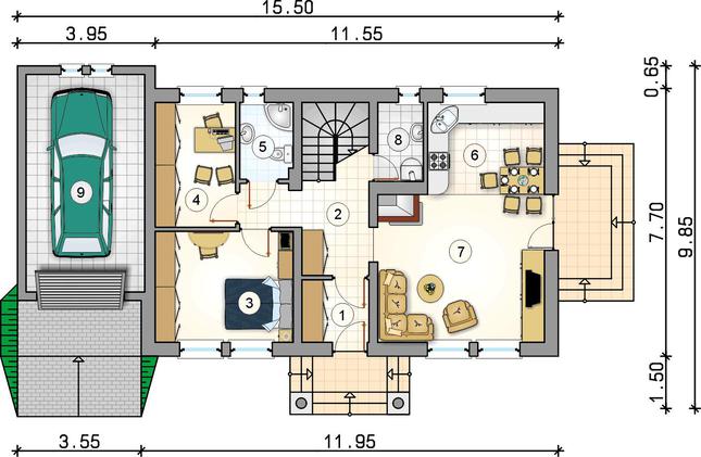 Rzut parteru POW. 0,0 m²