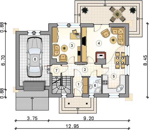 Rzut parteru POW. 0,0 m²