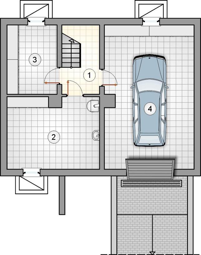 Rzut piwnicy POW. 0,0 m²