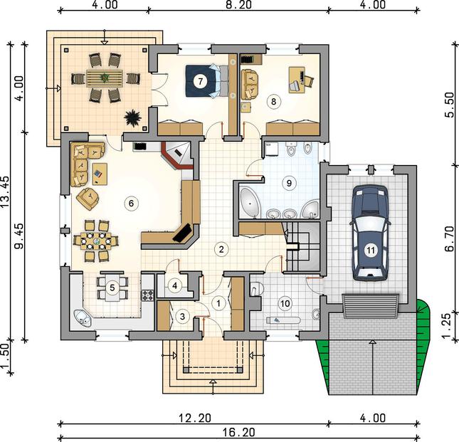 Rzut parteru POW. 0,0 m²