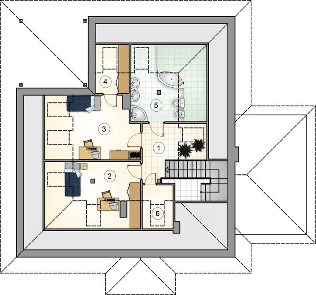 Rzut poddasza POW. 0,0 m²