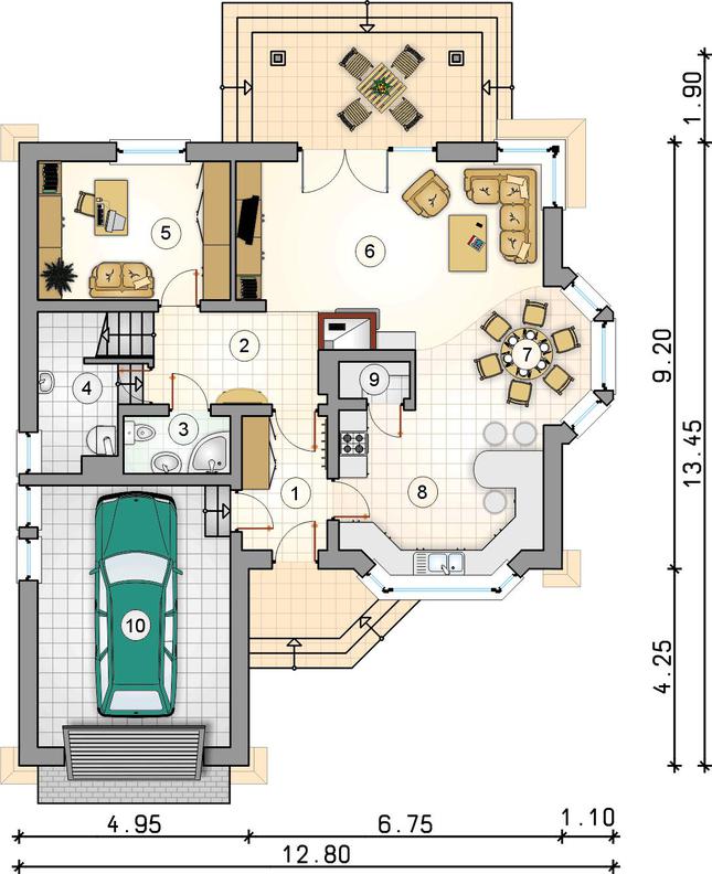 Rzut parteru POW. 0,0 m²