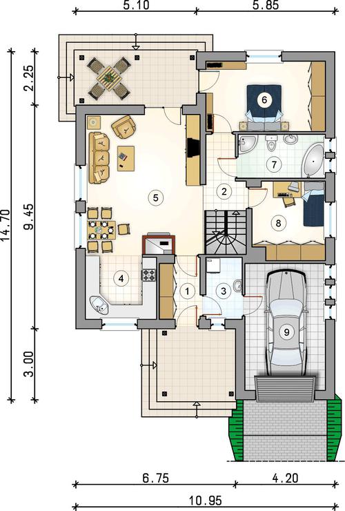 Rzut parteru POW. 0,0 m²