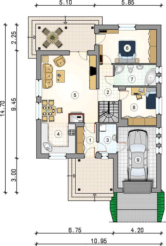Rzut parteru POW. 0,0 m²