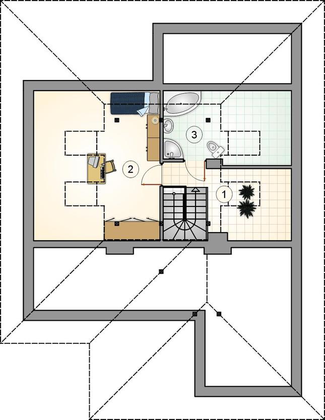 Rzut poddasza POW. 0,0 m²