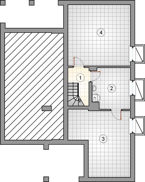 Rzut piwnicy POW. 0,0 m²