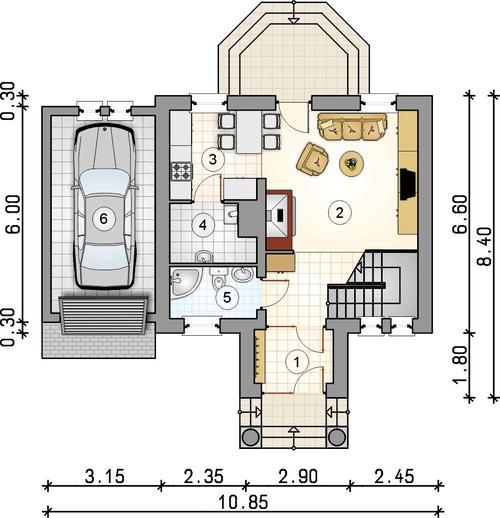 Rzut parteru POW. 0,0 m²