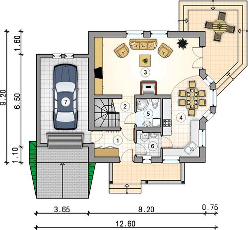 Rzut parteru POW. 0,0 m²
