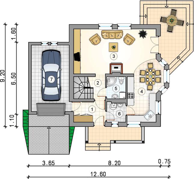 Rzut parteru POW. 0,0 m²