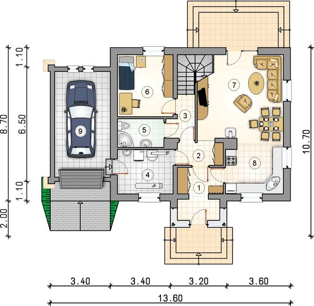 Rzut parteru POW. 0,0 m²