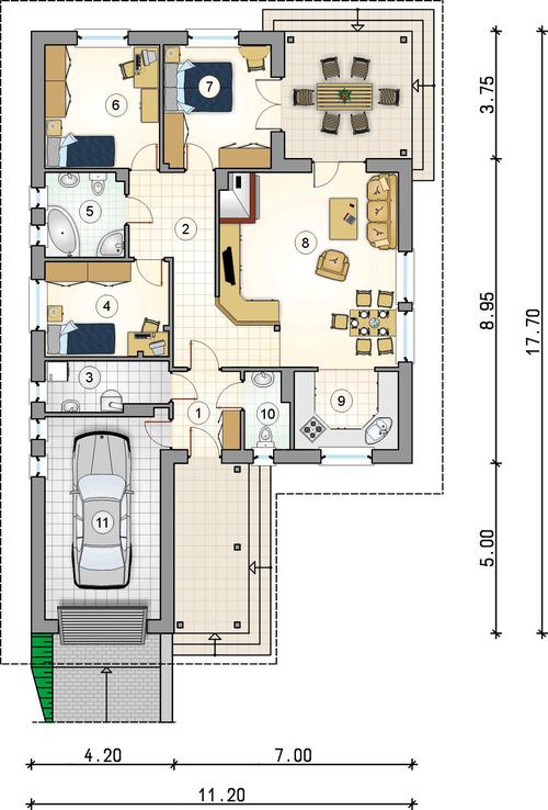 Rzut parteru POW. 0,0 m²