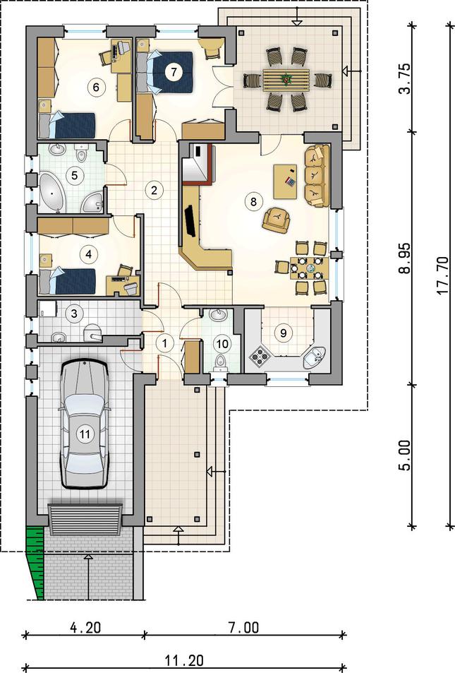 Rzut parteru POW. 0,0 m²