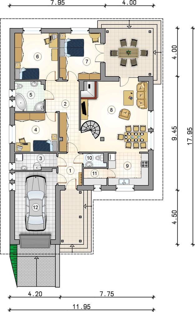 Rzut parteru POW. 0,0 m²