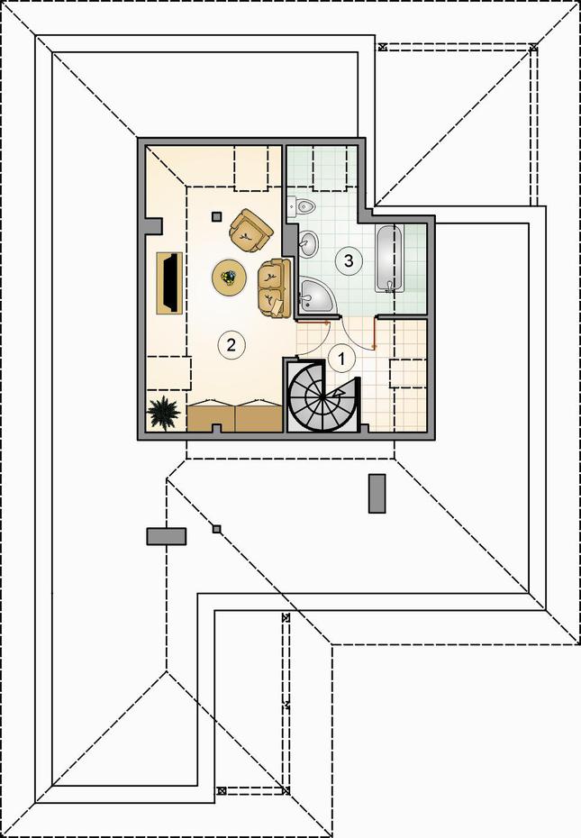 Rzut poddasza POW. 0,0 m²