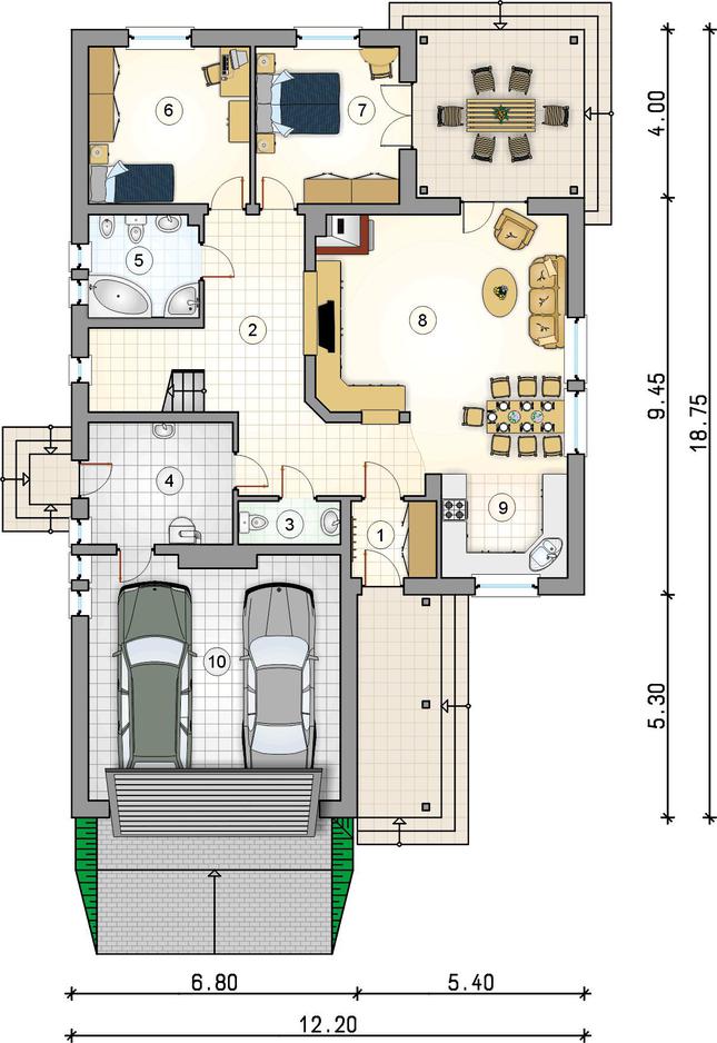 Rzut parteru POW. 0,0 m²