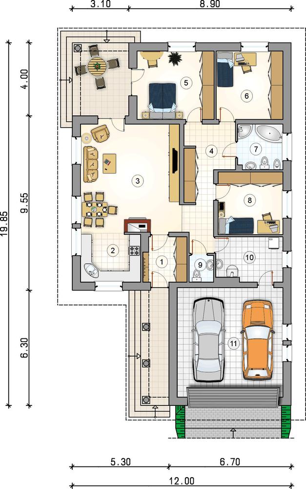 Rzut parteru POW. 0,0 m²