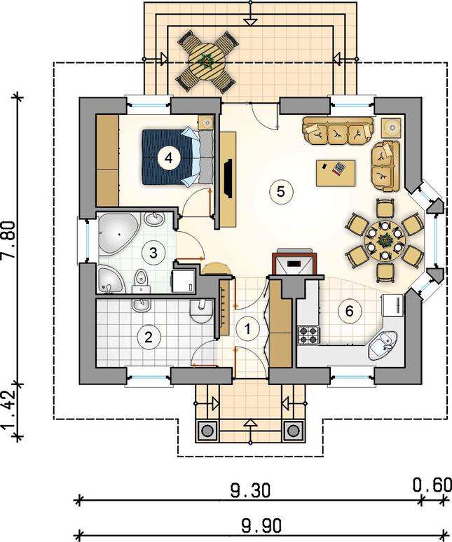 Rzut parteru POW. 0,0 m²