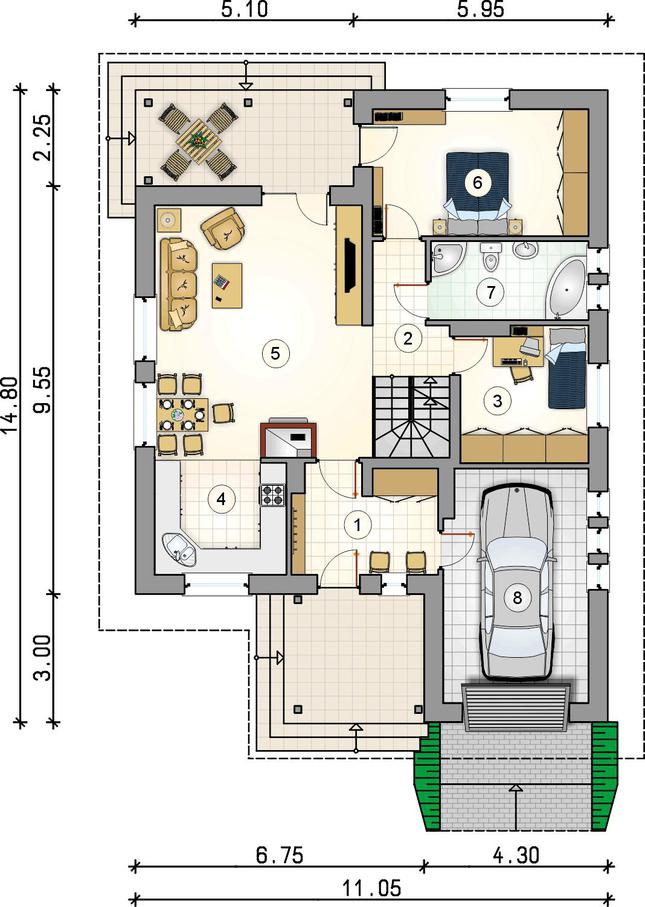 Rzut parteru POW. 0,0 m²