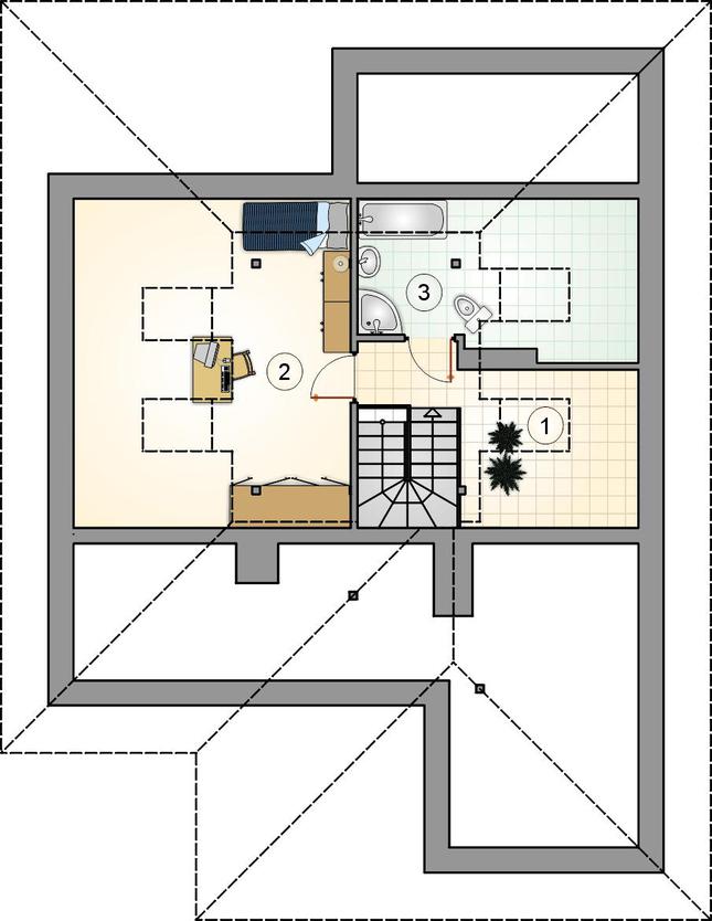 Rzut poddasza POW. 0,0 m²