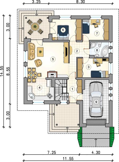 Rzut parteru POW. 0,0 m²