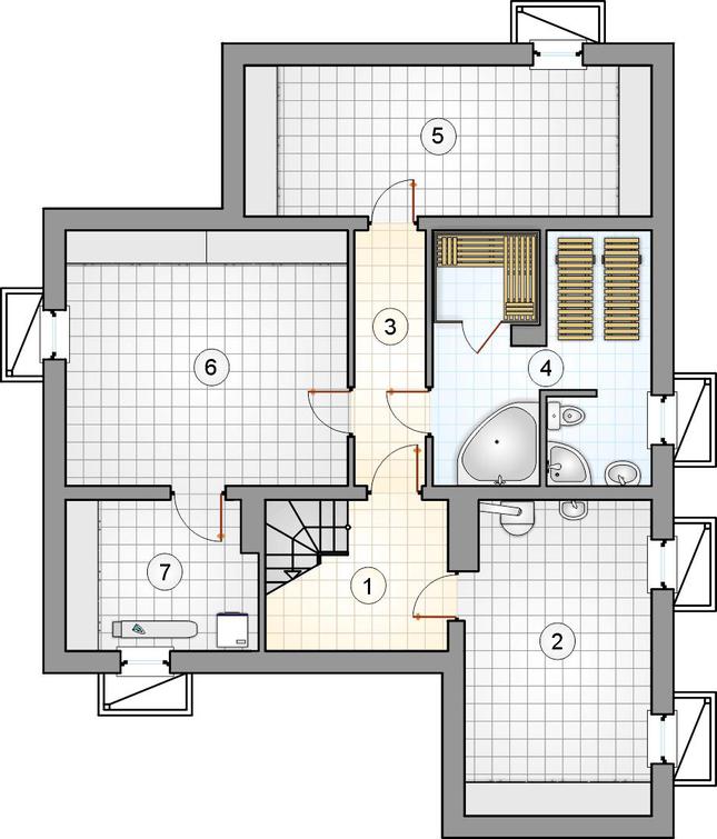 Rzut piwnicy POW. 0,0 m²