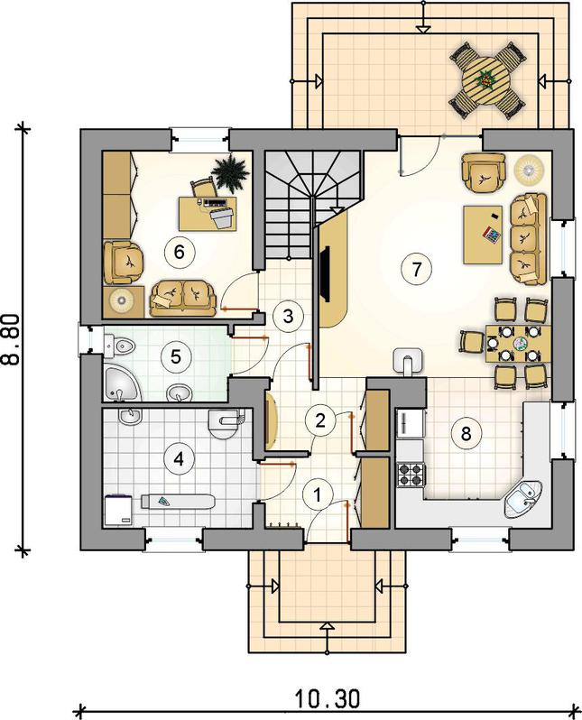 Rzut parteru POW. 0,0 m²