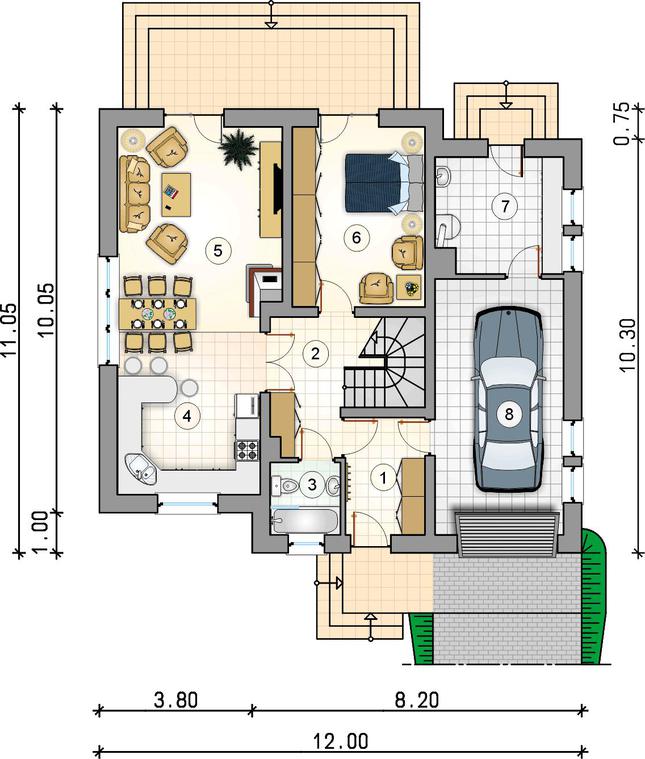Rzut parteru POW. 0,0 m²