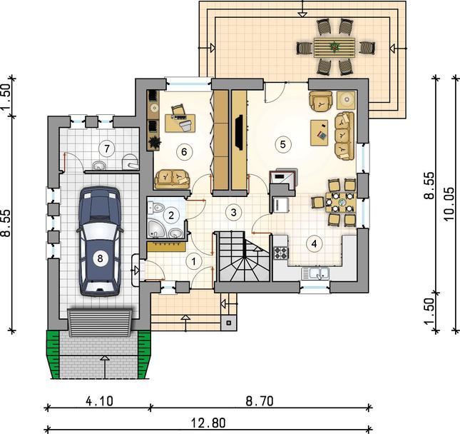 Rzut parteru POW. 0,0 m²