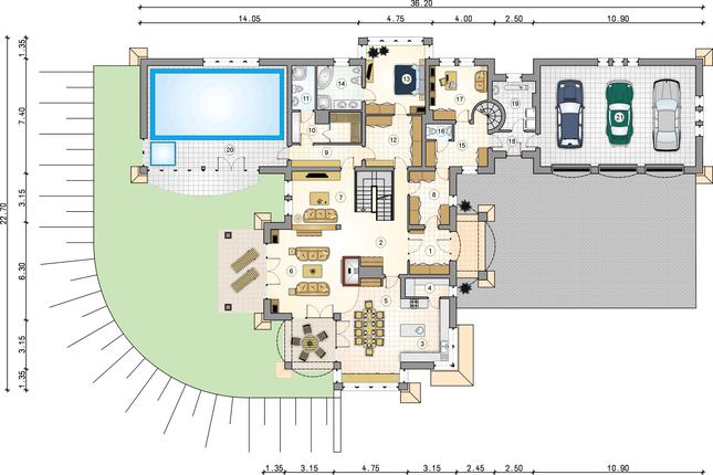 Rzut parteru POW. 0,0 m²