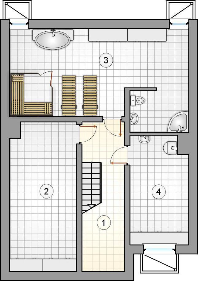 Rzut piwnicy POW. 0,0 m²