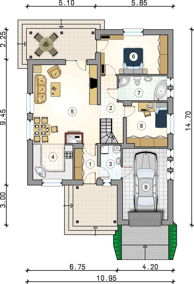 Rzut parteru POW. 0,0 m²