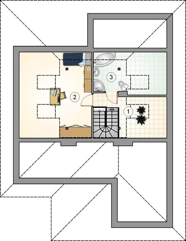 Rzut poddasza POW. 0,0 m²