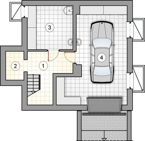 Rzut piwnicy POW. 0,0 m²